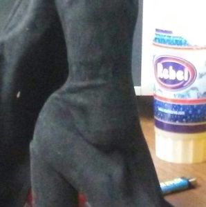 Ego thigh high cone heel boots size,7